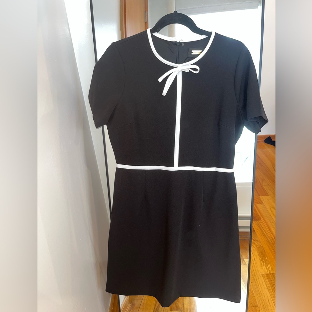 Black mini dress with bow